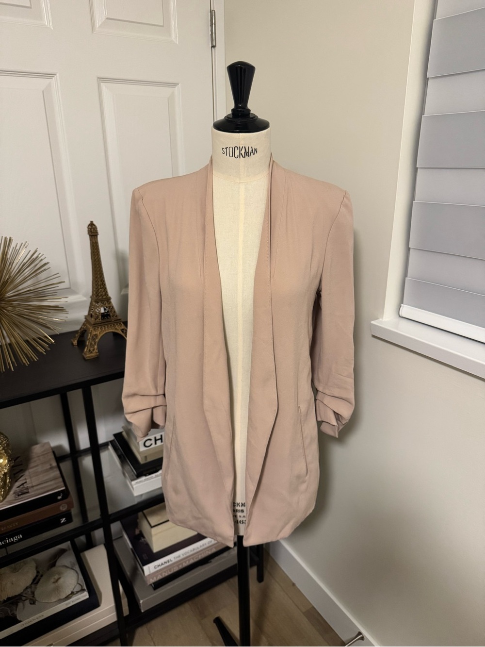 Aritzia Babaton Power Hip Women's Open Front Blazer - Soft Blush